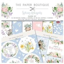 Spring Whispers 8x8 Paper Kit - The Paper Boutique - 36 Papers + 32 Die-cuts