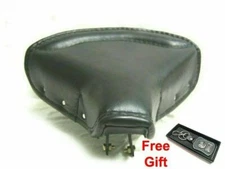 FOR ROYAL ENFIELD BLACK LEATHER FRONT SOLO SEAT WITH CHROME SPRINGS COMPLETE