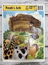 Vintage 1995 Noah's Ark Golden Books Frame-Tray Puzzle Made In USA - Complete