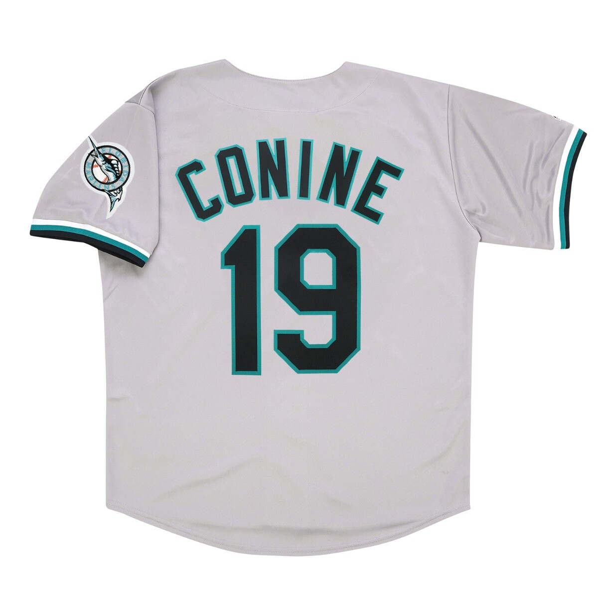 Jeff Conine 1997 Florida Marlins Grey Road Jersey w/ Team Patch