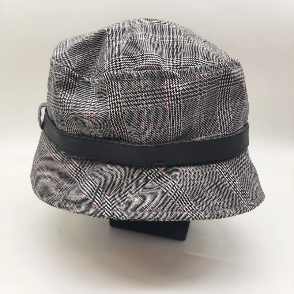 Sombrero de cubo Gap para mujer S/M Glen a cuadros negro blanco Y2K acento de cinturón despistado Foto 3 de 4