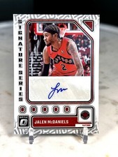 Jalen McDaniels 2023-24 Donruss Optic Signature Series #SS-MCD Auto Raptors