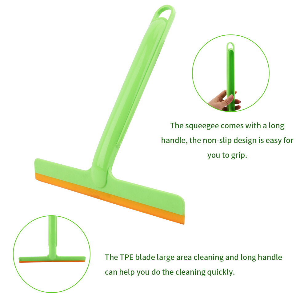 3pcs Long Handle Car Window Squeegee Wet Room For Shower Glass Door