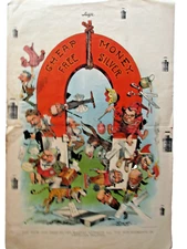 Judge Magazine Centerfold only 1900 political humor & satire illus. by Pim?