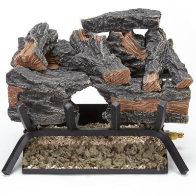 HearthSense 18 In. 45,000 BTU Match Light Colorado Split Oak Vented Gas Log Set