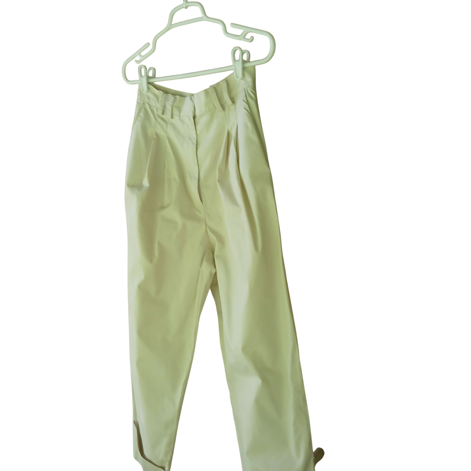 ALTRA & Other Stories Pantalone donna Stockholm Atelier plissettato davanti polsini cotone beige4