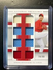 🔥  8 JERSEY KWANG-HYUN KIM 2020 NATIONAL TREASURES RC RELIC Rookie Cardinal /99