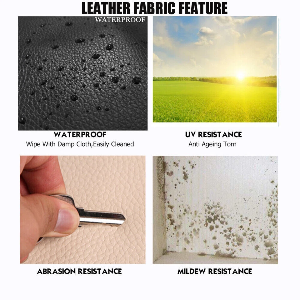 Marine Vinyl Faux Leather Upholstery Fabric Remedy Auto Seat Furniture DIY Craft - image 4 of 4