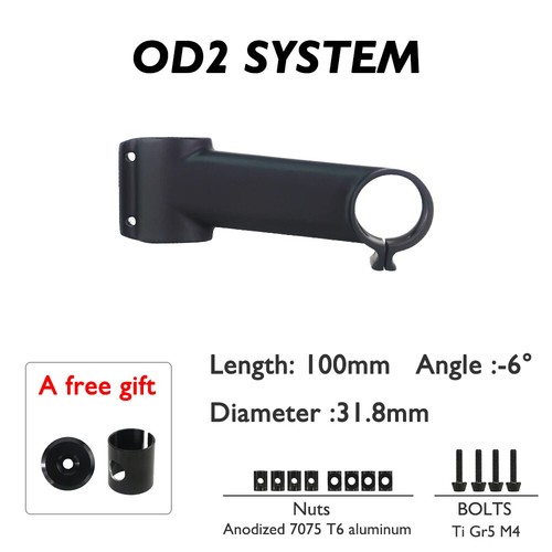 Full Carbon Fiber Stem Fork Clamp Diameter 28.6/31.8mm -6/17 Degree 80-120mm - Picture 34 of 47