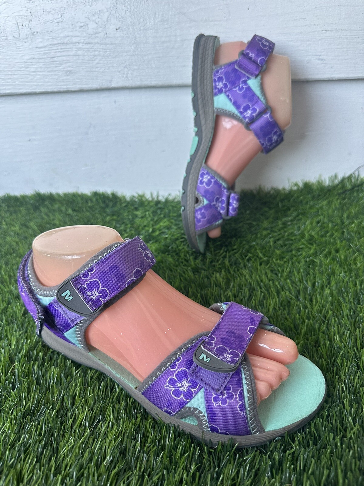 MERRELL Sandali viola regolabile punta aperta impugnatura selezionata