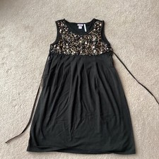 JUSTICE SEQUINED SPARKLY BLACK DRESS, THIN SASH, PARTY, SOFT FABRIC, NICE, 14