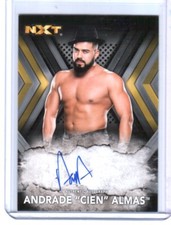 WWE Andrade Cien Almas 2017 Topps NXT Silver Authentic Autograph Card SN 4 of 25