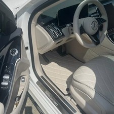 Macchiato Beige Eco Leather Floor Mats fit W223 Mercedes Benz S500 S580 S680 S63