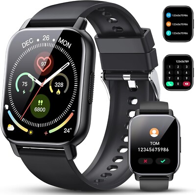 2025 Smart Watch For Men/Women, Waterproof Smartwatch Bluetooth iPhone Samsung