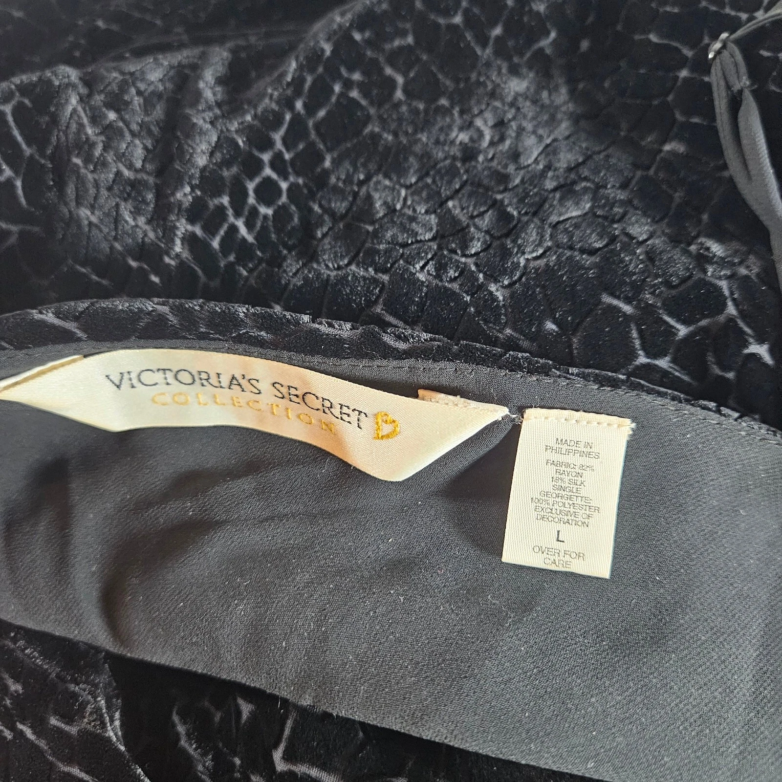 UNDERCOVER Maxi abito da notte Victoria's Secret Slip Miscela Seta Maxi Abito Grande Velluto Rettile
