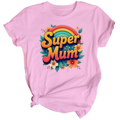 Super Mama Damen Muttertag T-Shirt Oberteil lustig Mama Mama süße Geschenkidee #MD