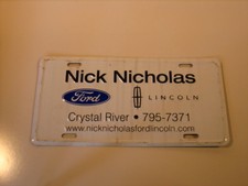 Nick Nicholas Ford Crystal River, Florida Metal Plate