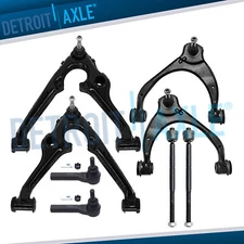 Front Upper Lower Control Arms Inner Outer Tie Rods for Silverado Sierra 1500