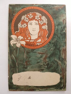 Art Nouveau postcard J. Gaber Les 5 senses 