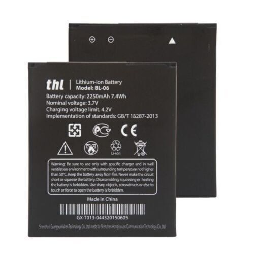 NUEVA Batería Recargable BL-06 Para THL T6 / T6S / T6 Pro 2250mAh 3.7V - Imagen 1 de 2