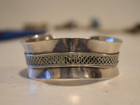 Vintage Embossed Sterling Silver Bracelet 925 2cm wide and 17cm circumference