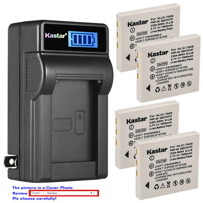 Kastar Battery LCD Wall Charger for Pentax D-Li8 Optio WP Optio WPi Optio X