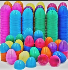Fillable Easter Eggs with Hinge Bulk Colorful Bright Plastic Easter Eggs Perfect