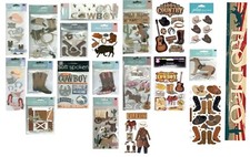 Wild West Cowboy Cowgirl Hat Boots Rope Horse Saddle Gun Bull Rodeo Sticker PICK