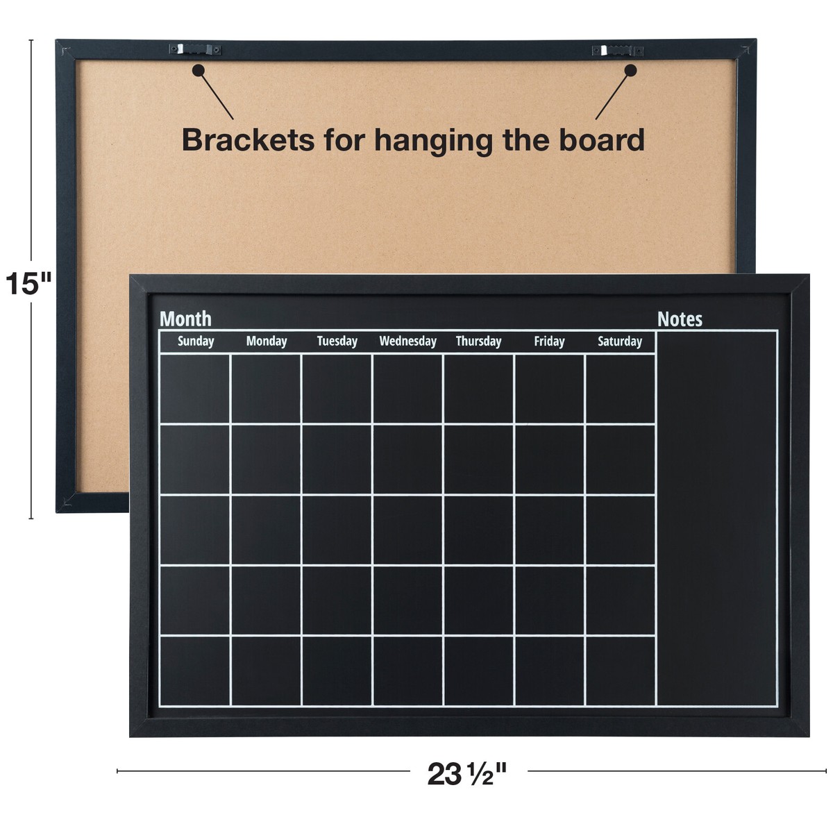 Framed Calendar Chalkboard: Includes Chalk & Magnets 23.5"x15" | eBay