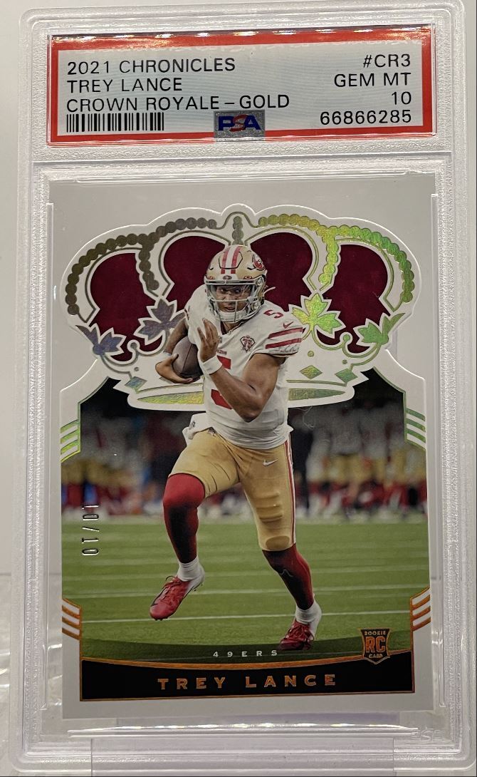 Trey Lance Panini Chronicles Crown Royale #CR3 Gold