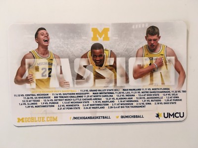 UNIVERSITY OF MICHIGAN 2017-2018 MAGNETIC BASKETBALL SCHEDULE 4