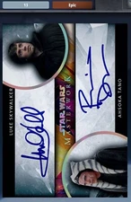 DIGITAL CARD MASTERWORK EPIC DUAL SIGNATURES LUKE/AHSOKA Topps Star Wars Trader