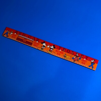 Disneyland Disney California Adventure Red Car Trolley Ruler 2012 DCA Mickey