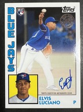 Elvis Luciano 2019 Topps Update 1984 Topps #84A-EL Auto Rookie RC Toronto 