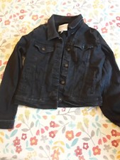 Ichi Black Denim Jacket Size 38