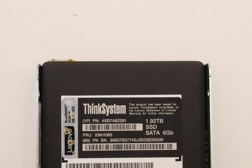 Lenovo 4XB7A82261 03KH065 ThinkSystem 2.5 1.92TB Read Intensive SATA 6Gb HS SSD - Afbeelding 4 van 8