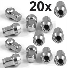 20 x M12 x 1.5 17mm Hex Car wheel nuts lugs bolts M12x1.5 taper seat thread 32mm