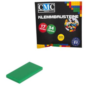 50 Klemm-Bausteine Fliesen 2x4 Noppen Kacheln Bricks Tiles Grün