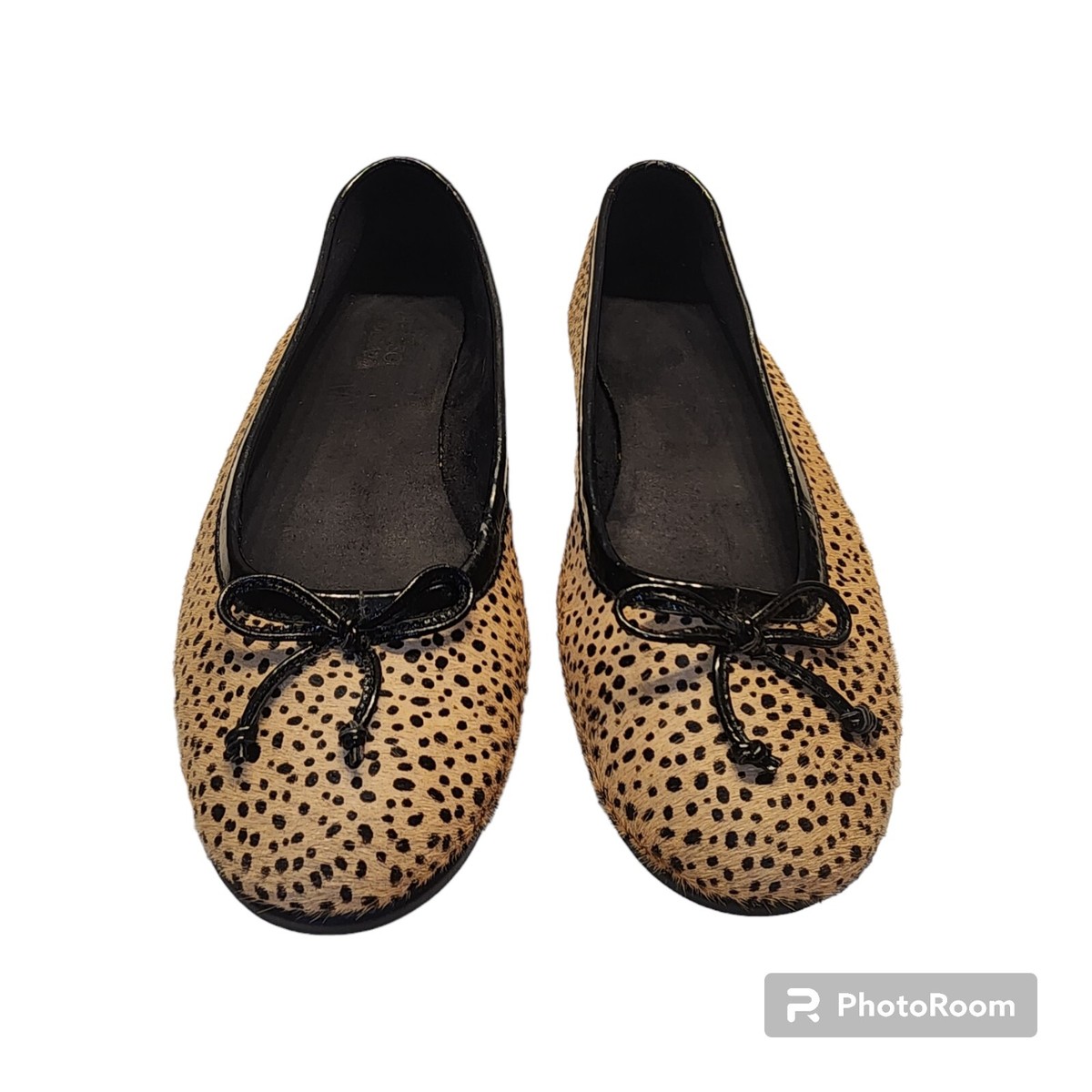 AEROSOLES Animal Print Calf Hair Ballet Flats Shoes Womens Size Balletcore