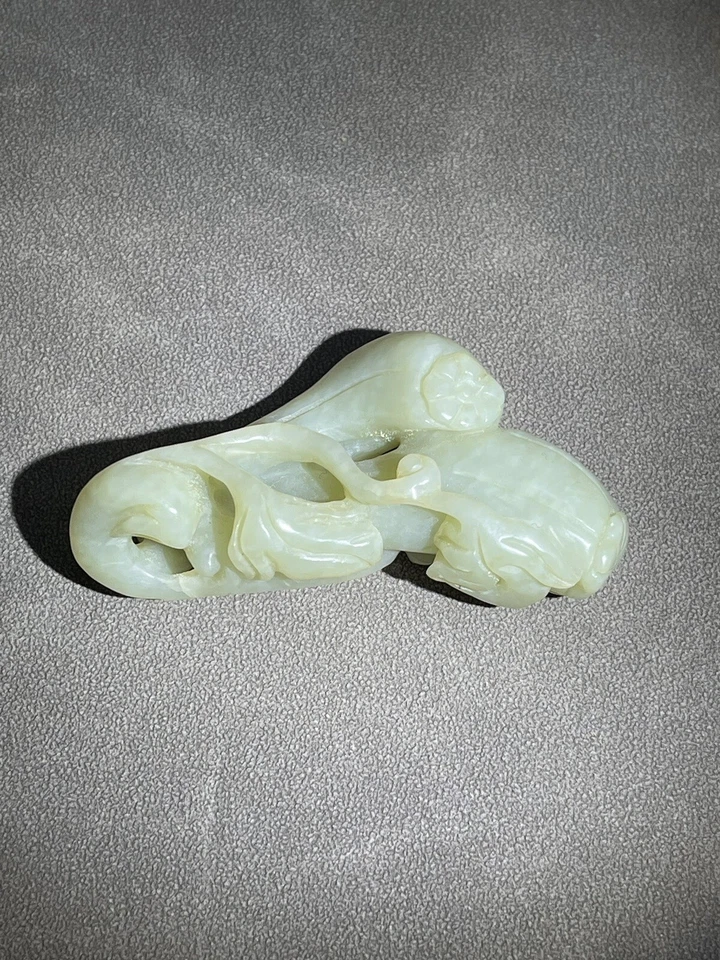 Chine XIX-XX, Sculpture en jade céladon néphrite - Photo 2/3