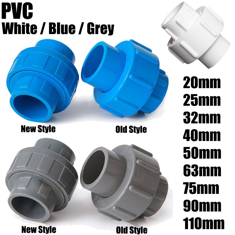 20mm-110mm PVC Pipe Union Connector Joint Weld Solvent Pressure Pipe Fitting