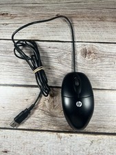 Genuine HP Optical USB Wired 2-Button Scroll Black Mouse Black 590509-002