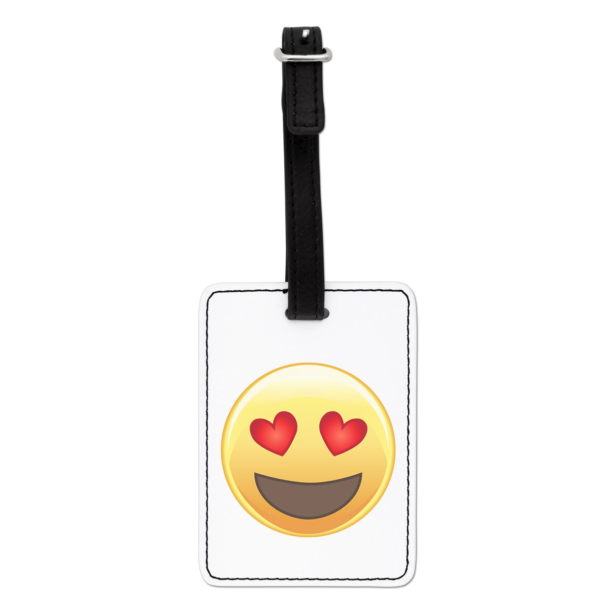 Love Heart Eyed Emoji Visual Luggage Tag Suitcase Bag - Funny Travel Smiley Face