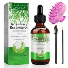 Organic Rosemary Essential Oil for Hair Growth & Skin Care, 100% Pure & Natural