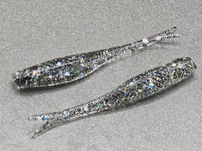 (20)-2'' Tracer Shad ''Disco'' Crappie Panfish Jig Grub Shad