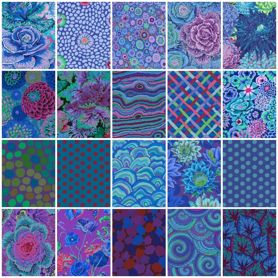Classics Plus Royal 10 Inch Charm Pack (42 Pieces) by Kaffe Fassett Collectiv... - Image 2 of 3
