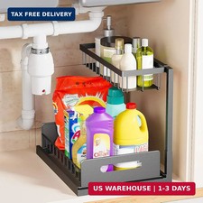 Under Sink Organizer and Storage, Slide Out Cabinet Organizer, Pull Out Sink She