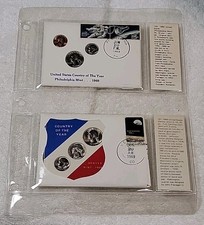 Philadelphia & Denver 1969 FIRST DAY FIRST ISSUE US 1, 5, 10, 25 CENT Set 99 CO.