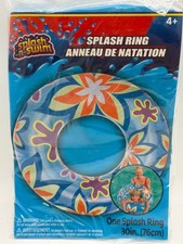 Splash N Swim 30in Inflatable Floral Splash Ring For Pool Beach
