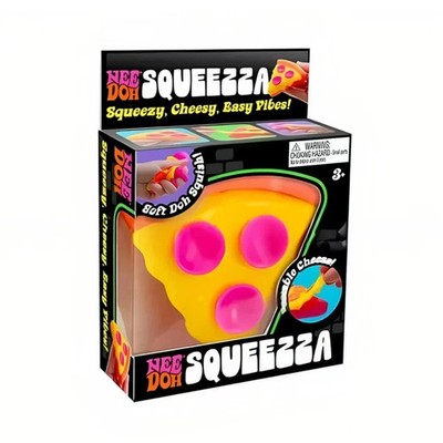 New Rare NeeDoh Squeezza Pizza Nee Doh Squeeze Fidget Toy Pink Crust AUTHENTIC